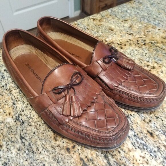 Johnston & Murphy Brown Leather Tassel Loafers 020-2394 Dress Shoes Men\'s Sz 11M main image 13